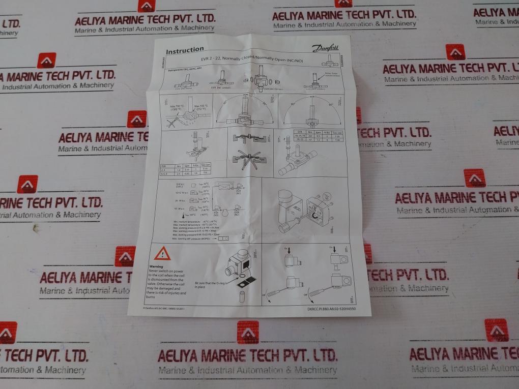 Danfoss Evr 6 Solenoid Valve For Refrigeration 032F1212