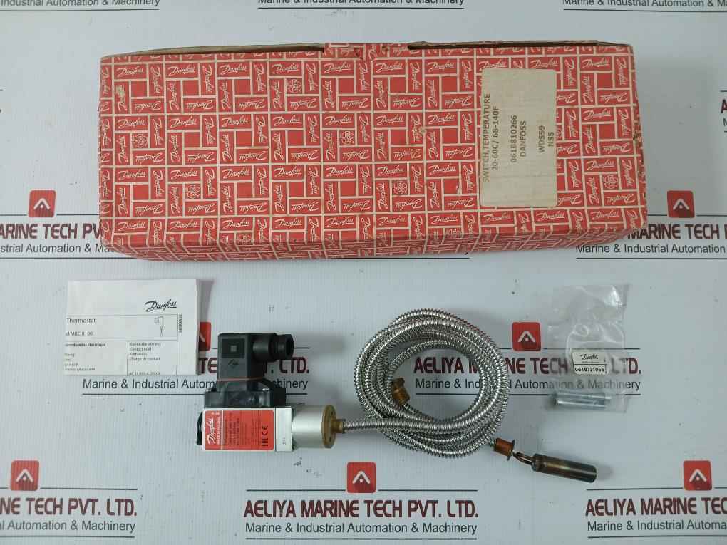 Danfoss Heavy Duty Temperature Control Thermostat Switch 130˚C 2M Part No: Mbc 8100