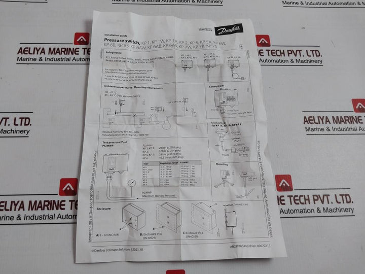 Danfoss Kp1 Pressure Switch 400v