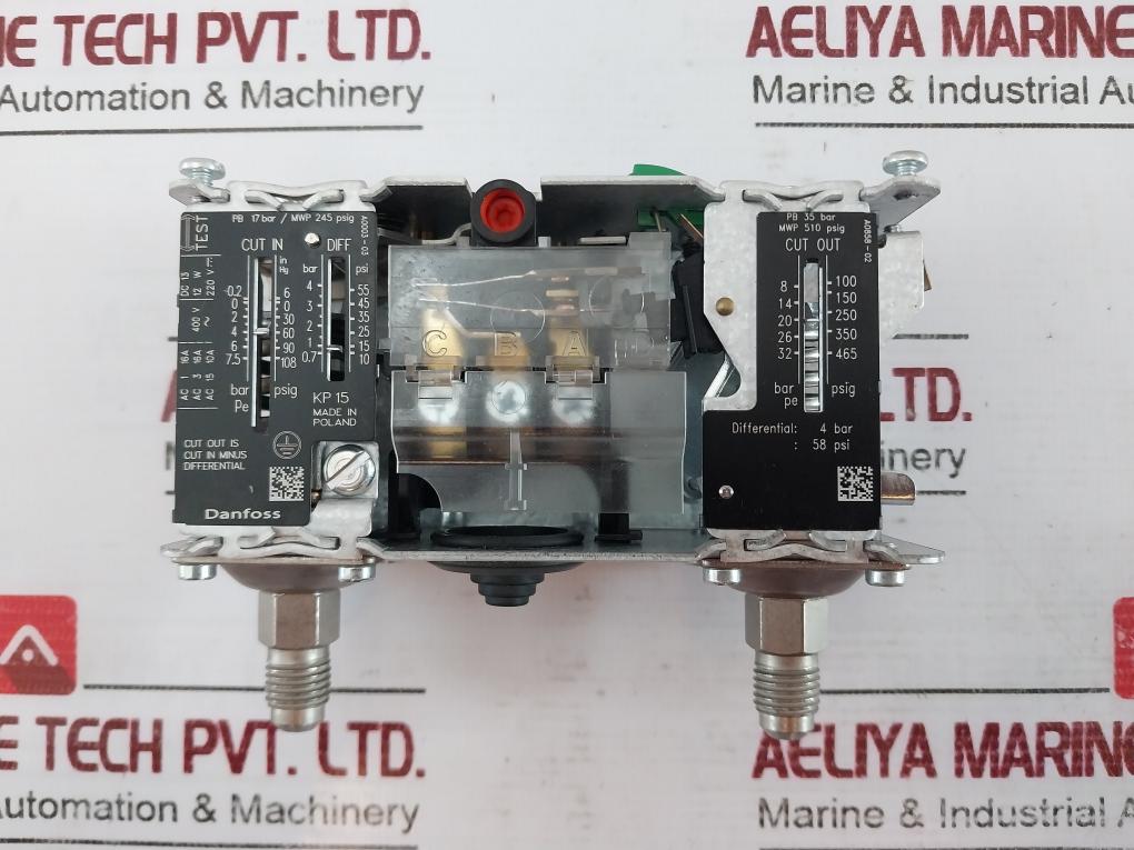 Danfoss KP 15 Dual Pressure Control Switch 10 TO 55 PSI A0858-02 8-32 Bar