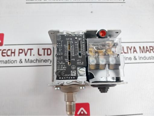 Danfoss Kp1 Pressure Switch 0.7 To 4 Bar 10 To 55 Psi Ac 1/3 16A