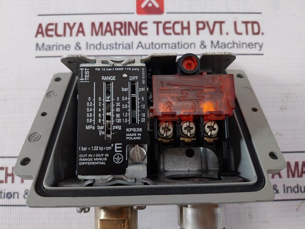 Danfoss Kps 35 Pressure Switch 0-0.8 Mpa 060-3100 12 Bar/175 Psig 240 Va