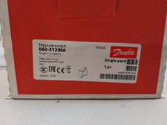 Danfoss Kps 43 Pressure Switch 1.02 Kp/Cm2 0.1-1.0 Mpa Mwp 1750 Psig 240Vdc 12W