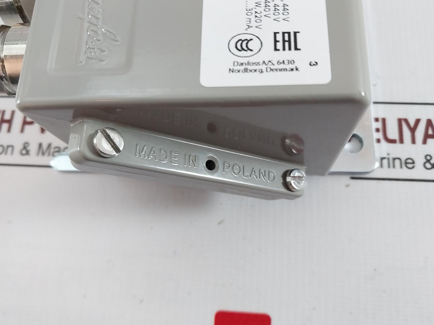 Danfoss Kps 43 Pressure Switch 1.02 Kp/Cm2 0.1-1.0 Mpa Mwp 1750 Psig 240Vdc 12W