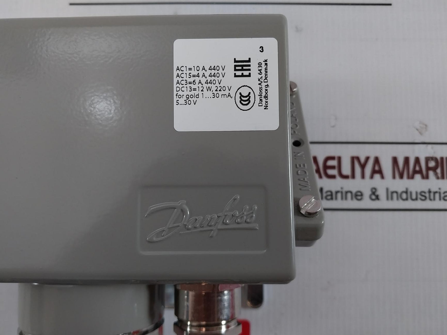 Danfoss Kps 43 Pressure Switch 1.02 Kp/Cm2 0.1-1.0 Mpa Mwp 1750 Psig 240Vdc 12W