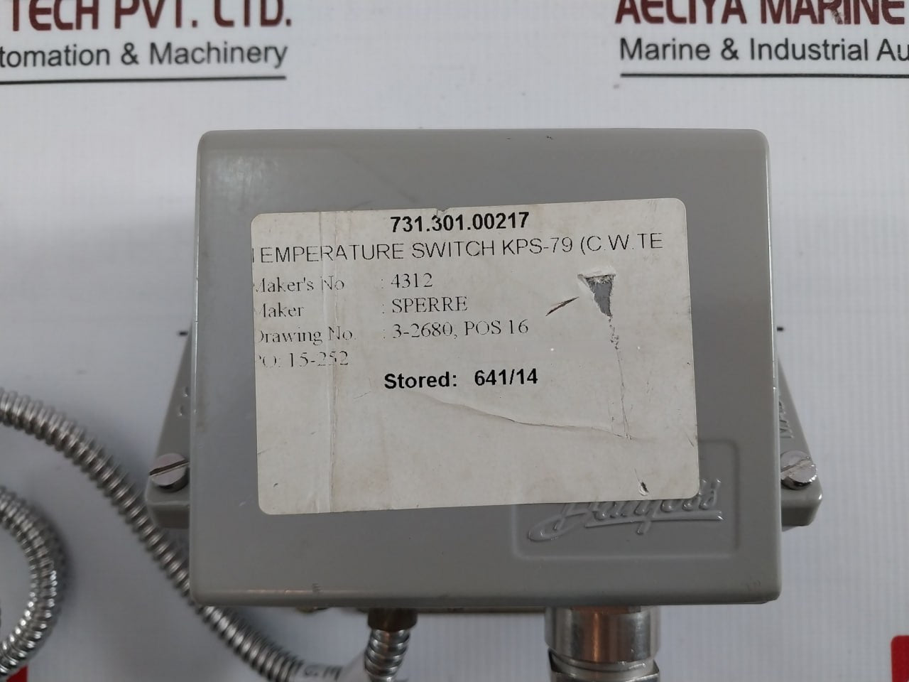 Danfoss Kps79 Temperature Switch 200˚C A0251-01 4-16˚C A0966 Ip67 060L3104 4312
