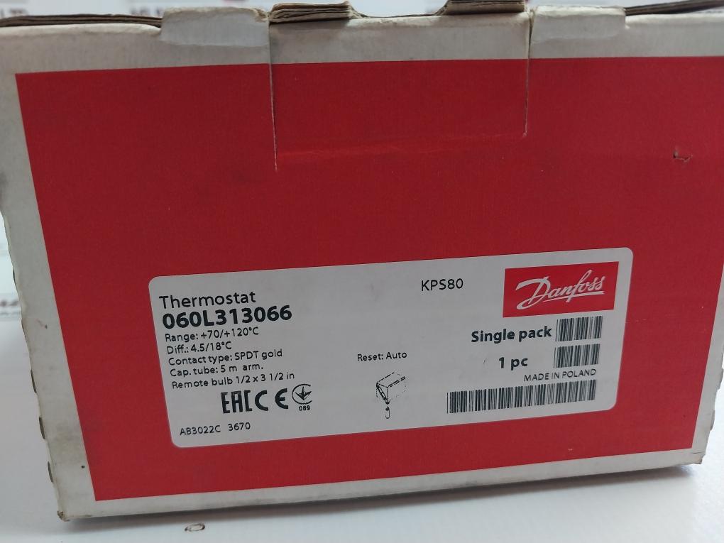 Danfoss Kps80 Temperature Switch 240V 10A