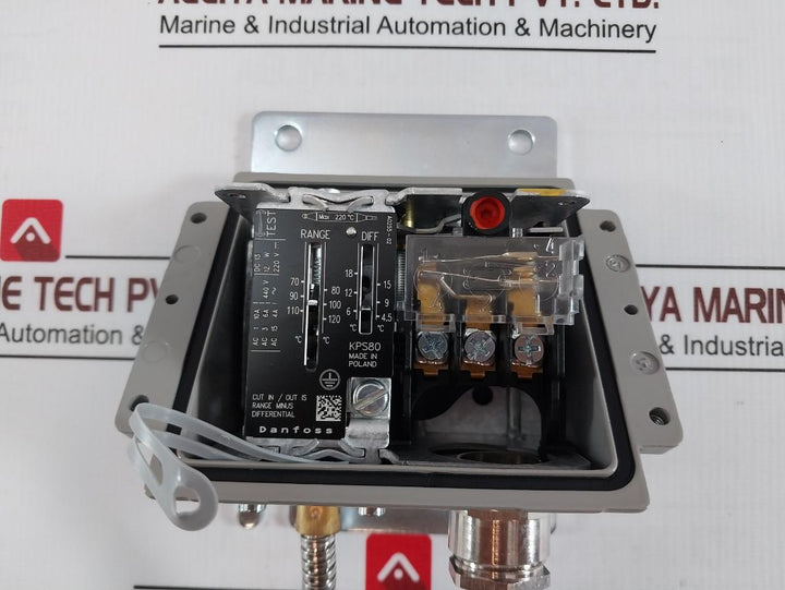 Danfoss Kps80 Thermostat Temperature Switch 70-120C Ac1 10A Ip67 5-30V A0965