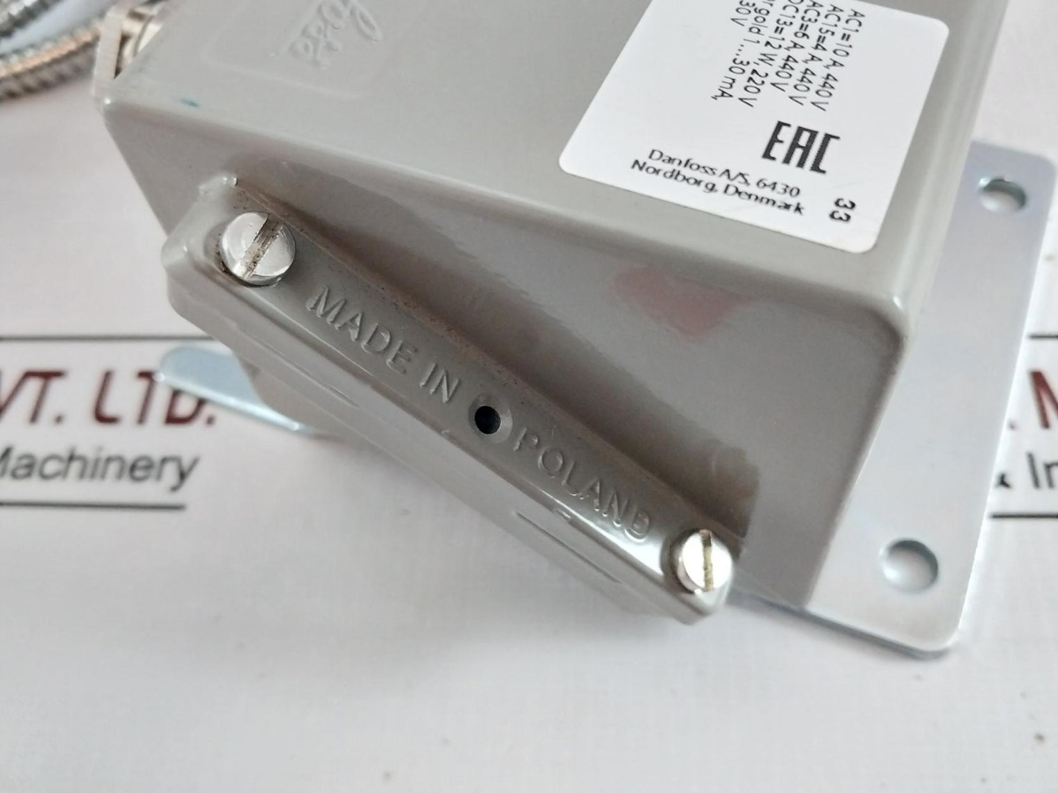 Danfoss Kps80 Thermostat Temperature Switch 70-120C Ac1 10A Ip67 5-30V A0965