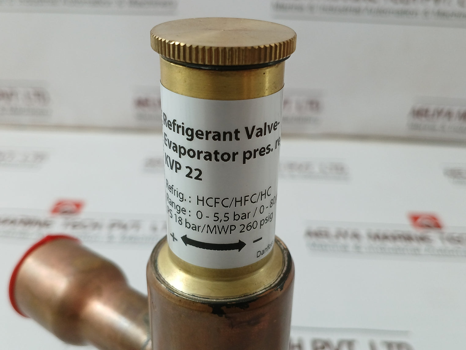 Danfoss Kvp 22 Expansion Pressure Regulator Valve 0-5,5 Bar/ 0-80 Psig