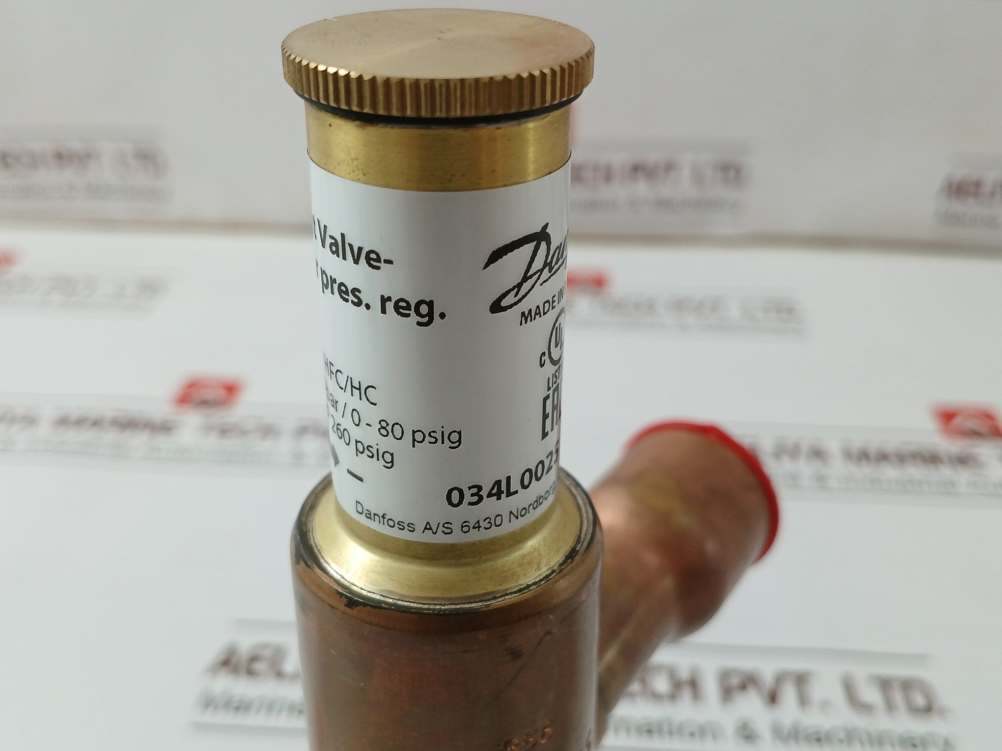 Danfoss Kvp 22 Expansion Pressure Regulator Valve 0-5,5 Bar/ 0-80 Psig