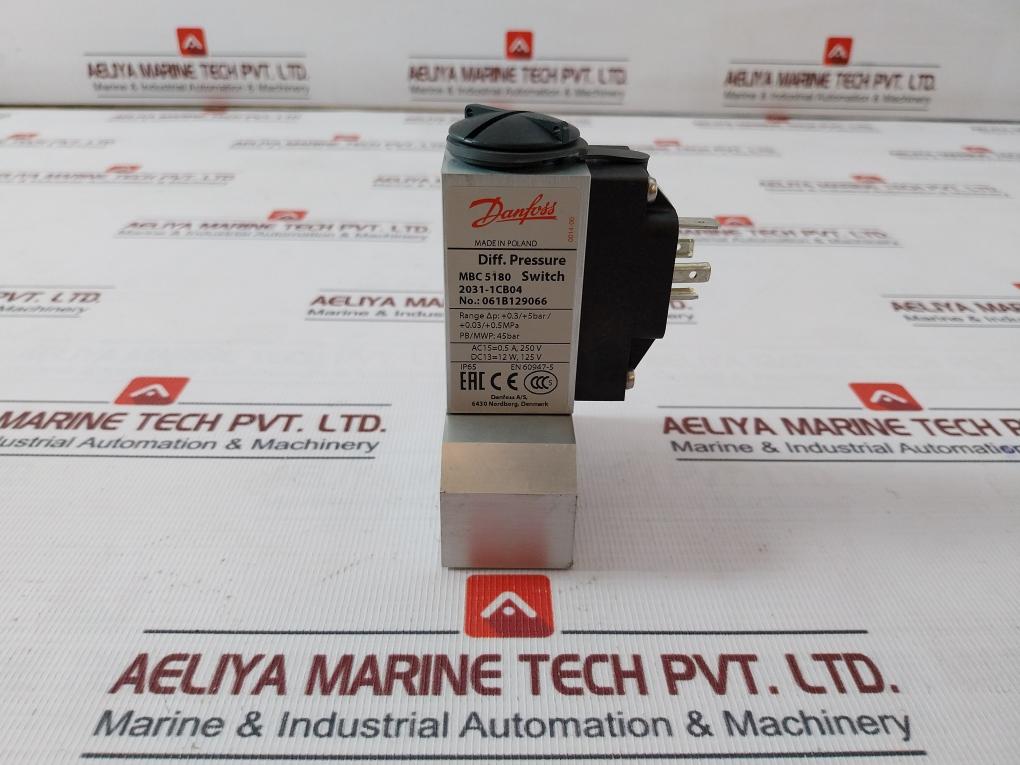 Danfoss Mbc 5180 Differential Pressure Switch 2031-1Cb04 Ip65 45 Bar En 60947-5