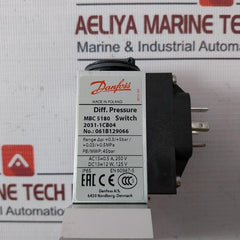 Danfoss Mbc 5180 Differential Pressure Switch 2031-1Cb04 Ip65 45 Bar En 60947-5
