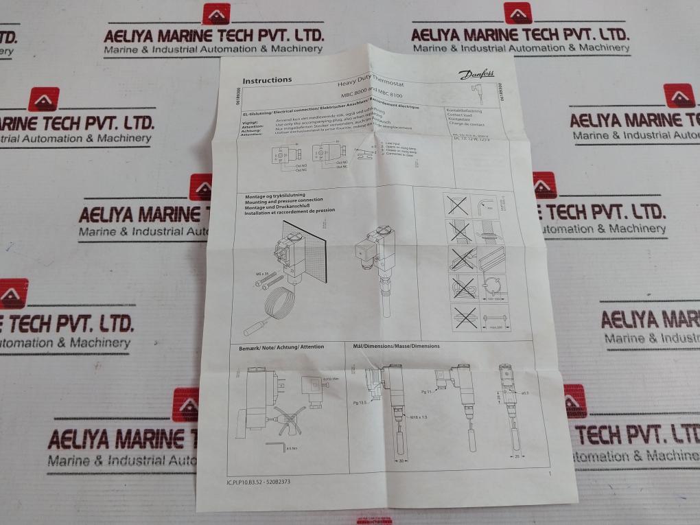 Danfoss Mbc 8100 Temperature Control 061B813966