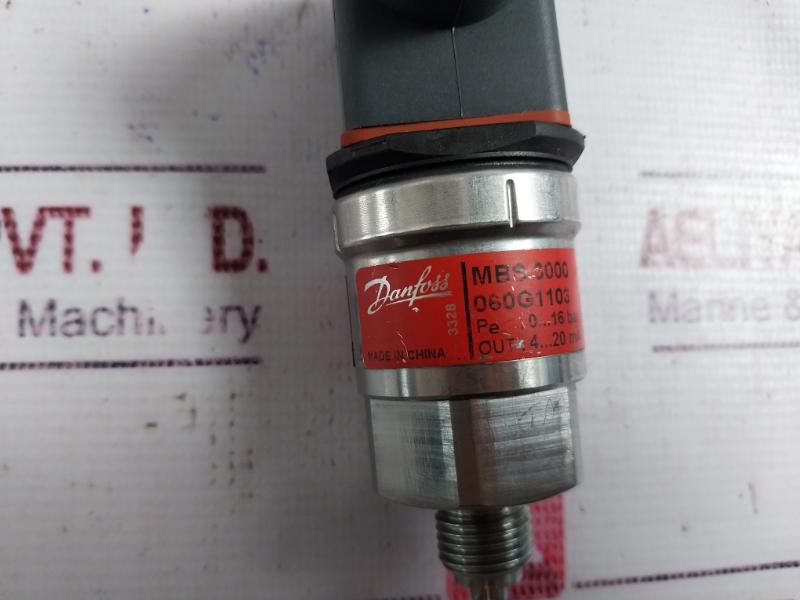 Danfoss Mbs 3000 Pressure Transmitter 060g1103 0-16 Bar 4-20ma