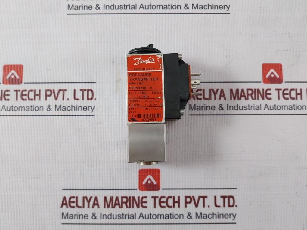 Danfoss Mbs 5100 Pressure Transmitter 060N1219 4-20Ma 10-32 Vdc