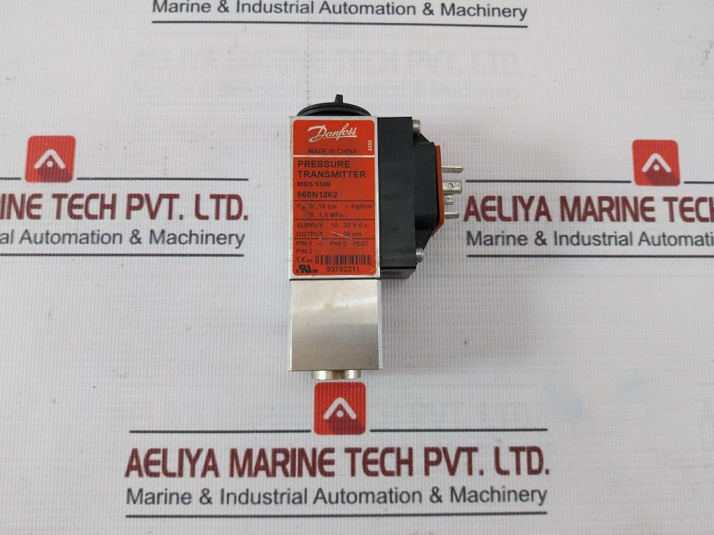 Danfoss Mbs 5100 Pressure Transmitter 060N1262 4–20 Ma 10–32 Vdc