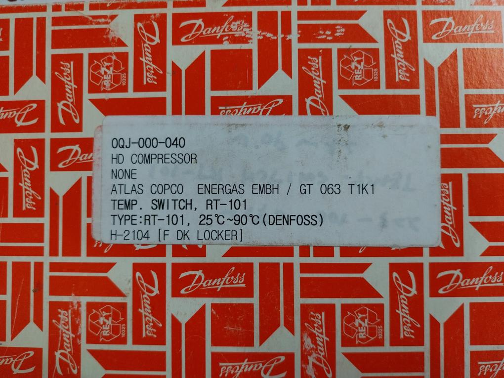 Danfoss Rt101 Thermostat 017-500366 Temperature Range 25-90C