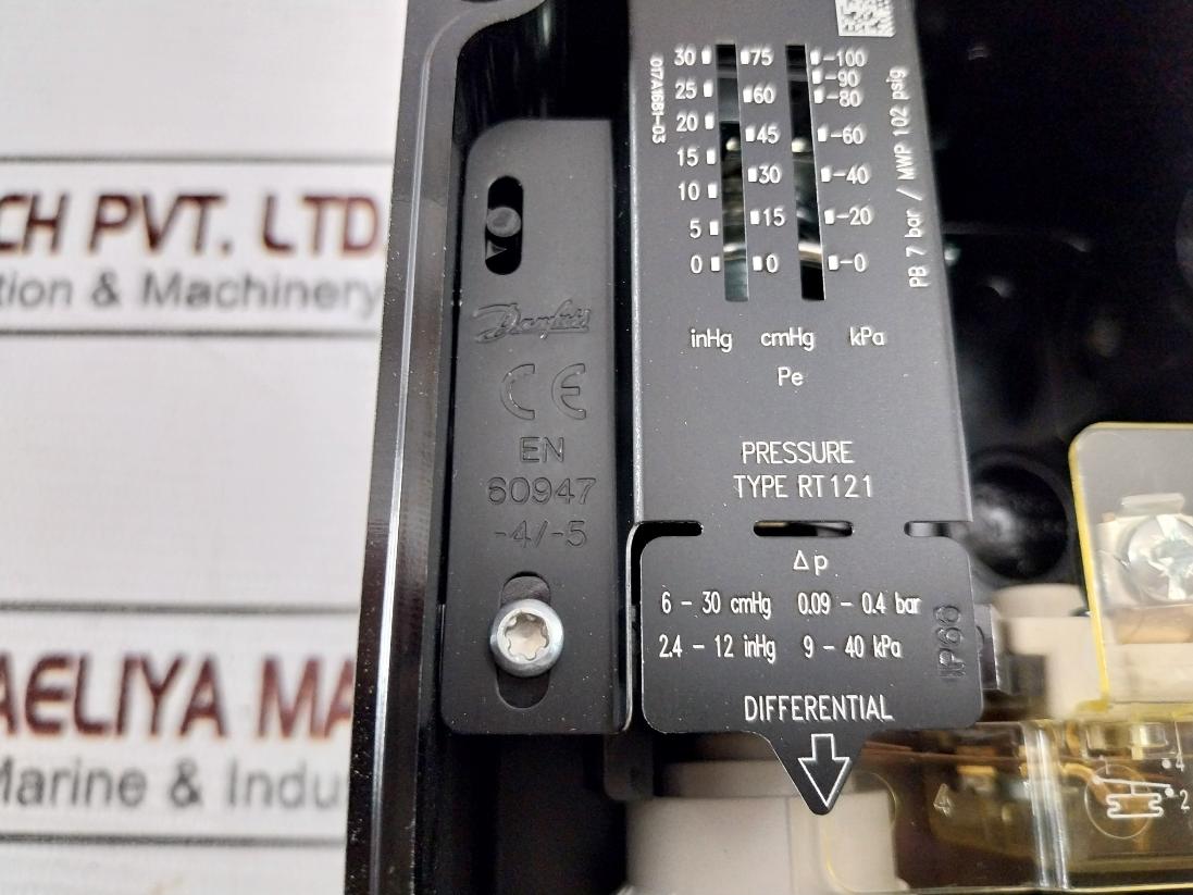 Danfoss Rt121 Pressure Switch Pb 7 Bar/Mwp 102 Psig 0-100 Kpa