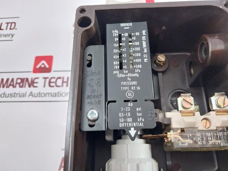 Danfoss Rt1a Pressure Control Switch Pb 22 Bar/mwp 319 Psig Ip66, En 60947-4/-5