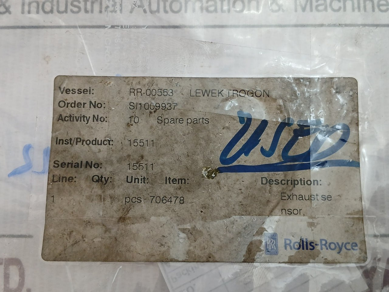 Danfoss Temperature Sensor 50˚C To 800˚C 3-meter Mbt 5111-0101-0175-111