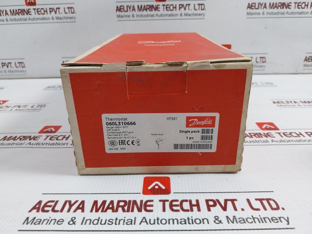 Danfoss Thermostat +60/+150C 480 Vac Kps 81