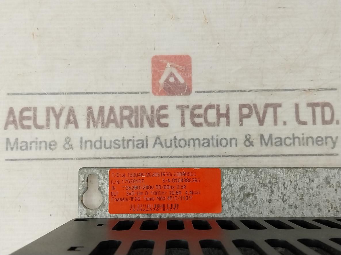 Danfoss Vlt5004Pt2C20Str3Dlf00A00C0 Variable Frequency Drive -24V+ -dc+Dc