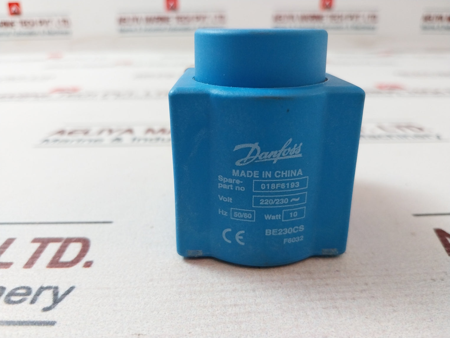 Danfoss 018F6193 Solenoid Valve Coil Volt 220/230~ Hz 50/60 Watt 10 Be230Cs