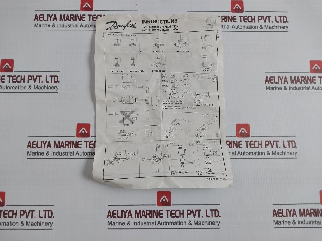 Danfoss 032F0187 Armature + Gasket + Screw + Diaphragm + Coil Seal Kit