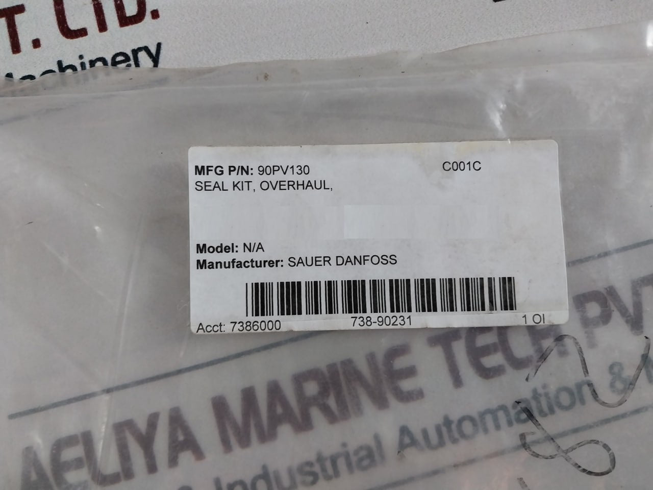 Danfoss 11035671 Replacement Of Control Gasket Seal Kit