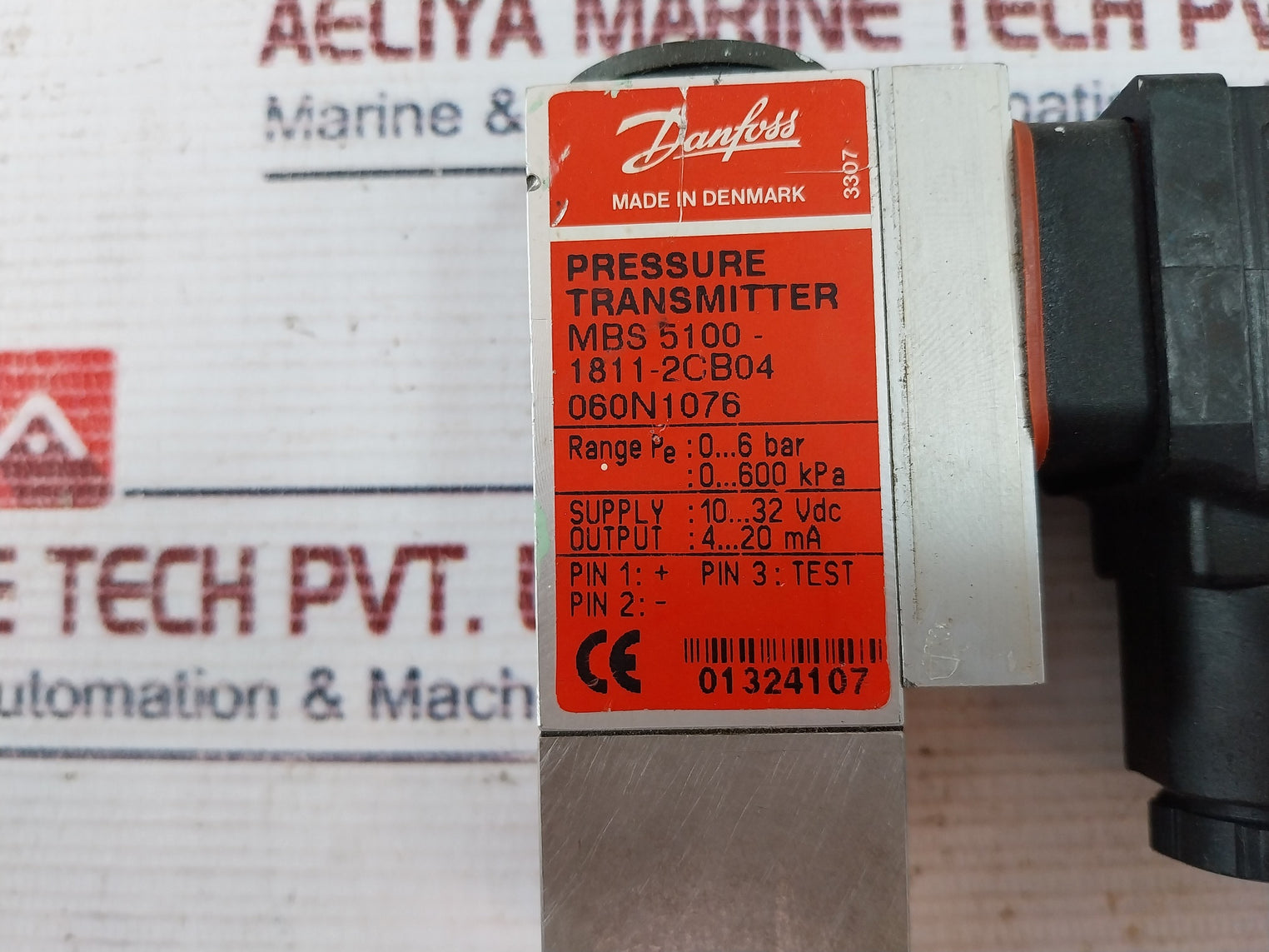 Danfoss Mbs 5100-1811-2Cb04 Pressure Transmitter 10-32Vdc 0...6 Bar 0...600 Kpa