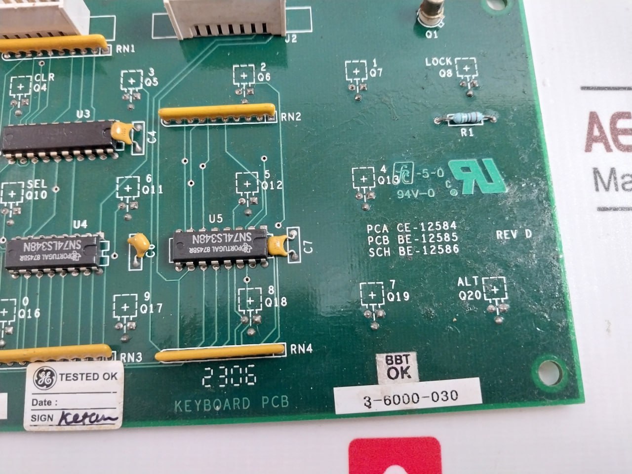 Daniel Ge 3-6000-030 Keyboard Printed Circuit Board Pca Ce-12584 94V-0