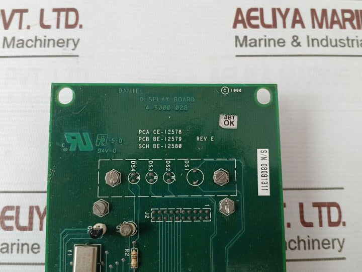 DANIEL 3-6000-038 PLC Display Board Rev E 94V-0 4-6000-028 PCA CE-12578