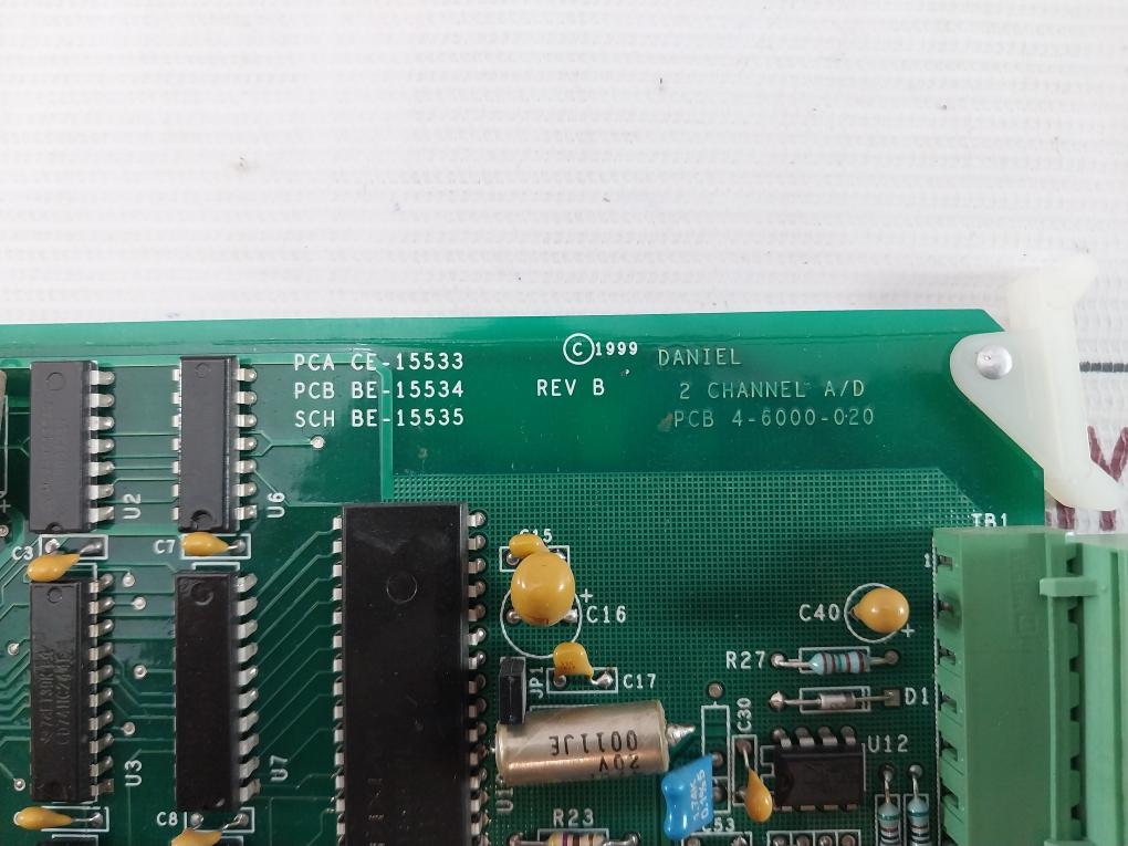 Daniel 4-6000-020 Channel Printed Circuit Board Pcb Be-15534 Rev:B
