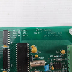 Daniel 4-6000-020 Channel Printed Circuit Board Pcb Be-15534 Rev:B
