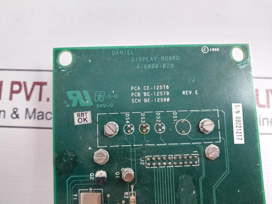 Daniel 4-6000-028 Display Board Pcb Assembly Rev E 94V-0