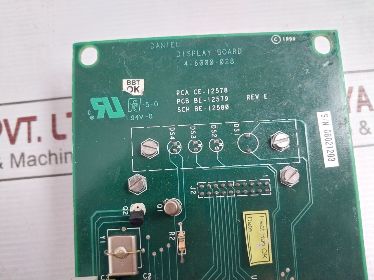 Daniel 4-6000-028 Pc Board For Flow Computer Pca Ce-12578 Rev: E 94V 3-6000-038 02107-08