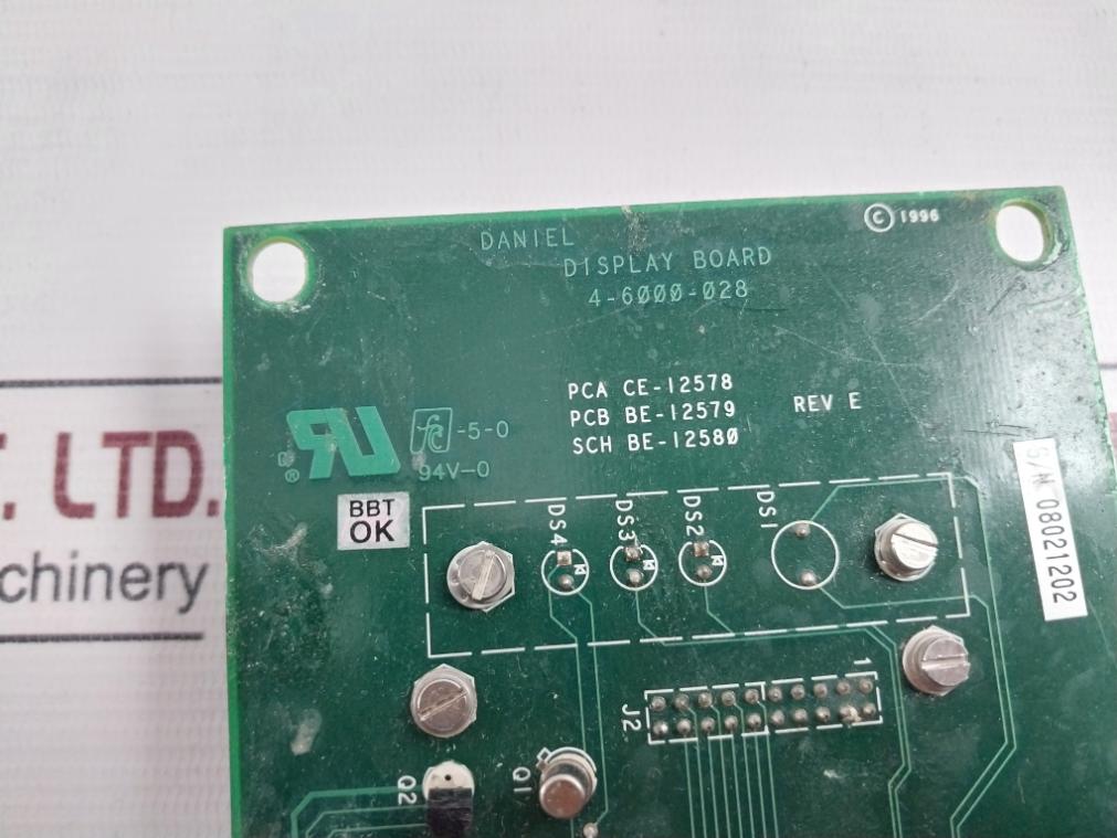 Daniel 4-6000-028 Pcb Display Board 94V-0 Rev E