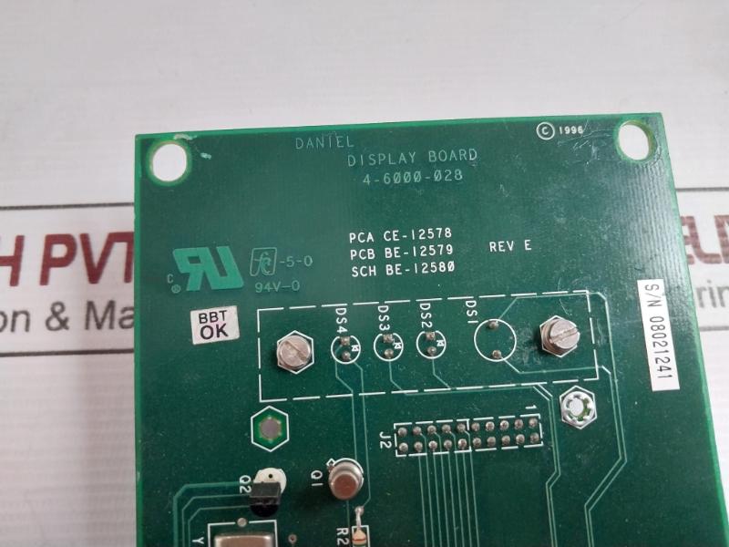 Daniel 4-6000-028 Printed Circuit Board Rev: E 94V Pca Ce-12578
