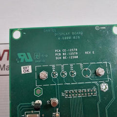 Daniel 4-6000-028 Printed Circuit Board Rev: E 94V Pca Ce-12578