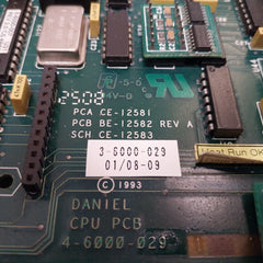 Daniel 4-6000-029 Cpu Pcb Card Rev A 94V-0 Pca Ce-12581
