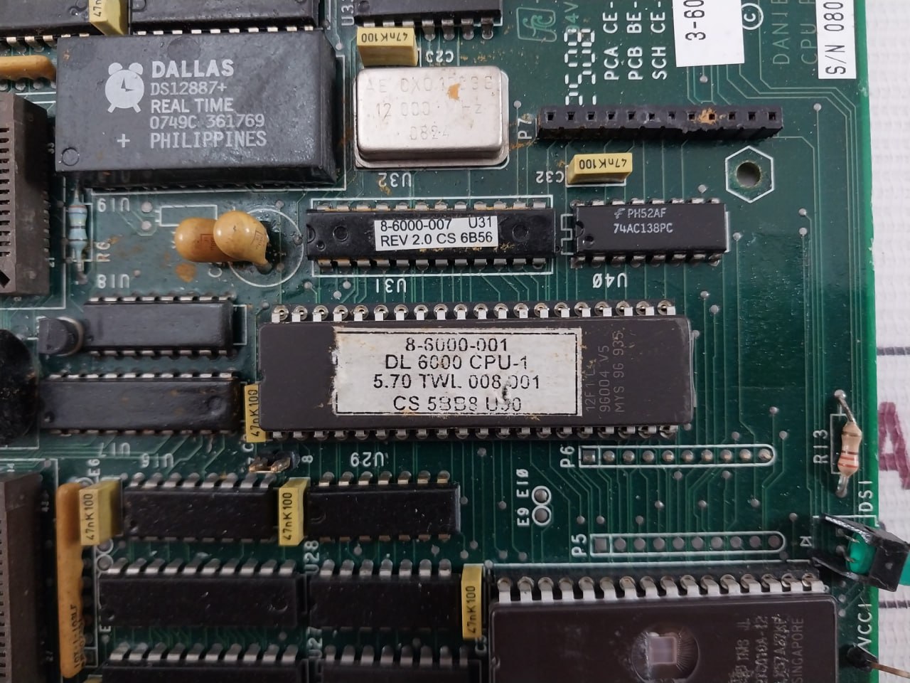 Daniel 4-6000-029 Printed Circuit Board For Cpu Be-12582 Rev A