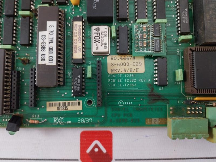 Daniel 4-6000-029 Printed Circuit Board Rev. A/H/F Pca Ce-12581