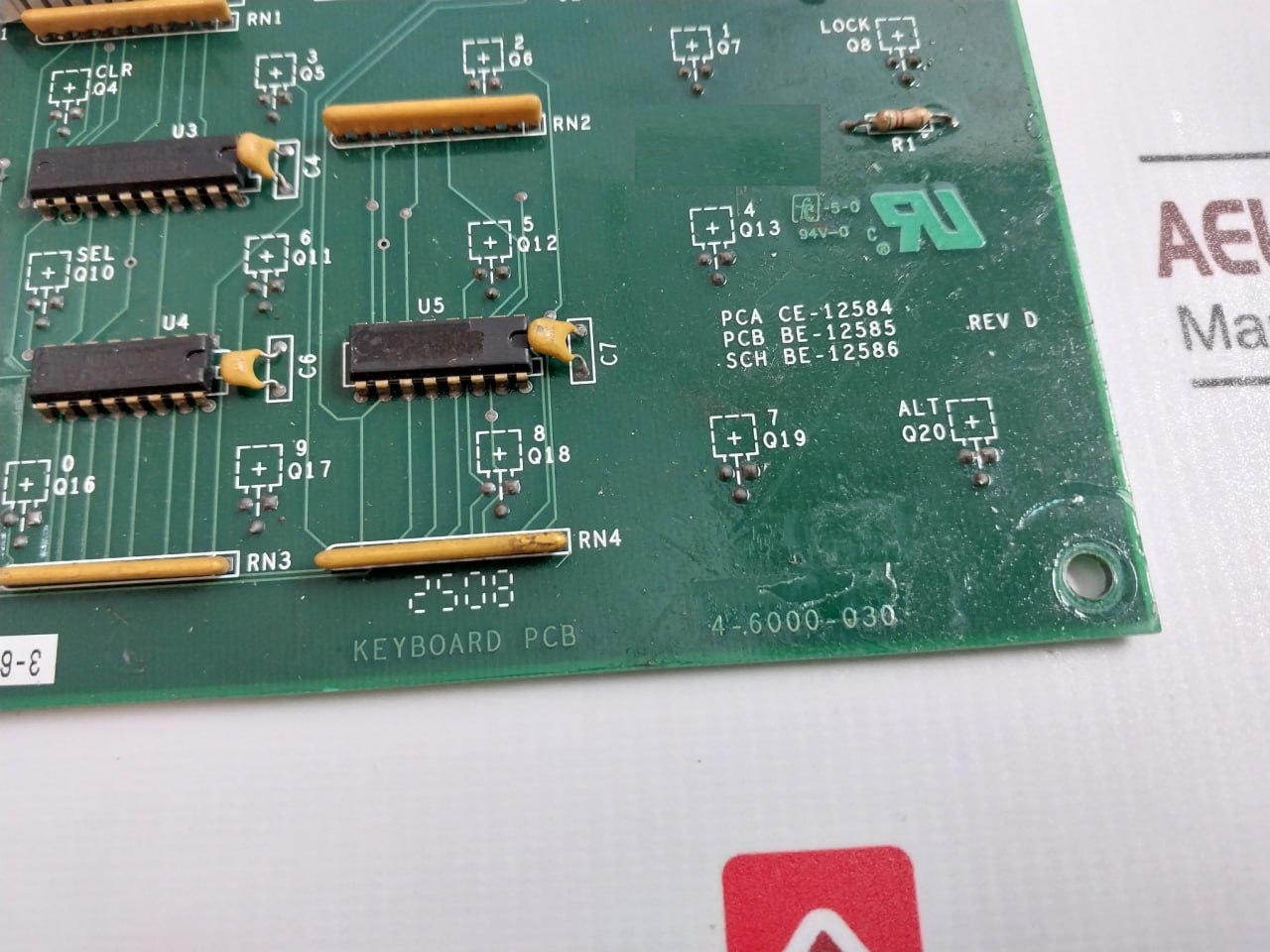 Daniel 4-6000-030 Printed Circuit Board For Keyboard Rev.d 94v-0 Rev.d