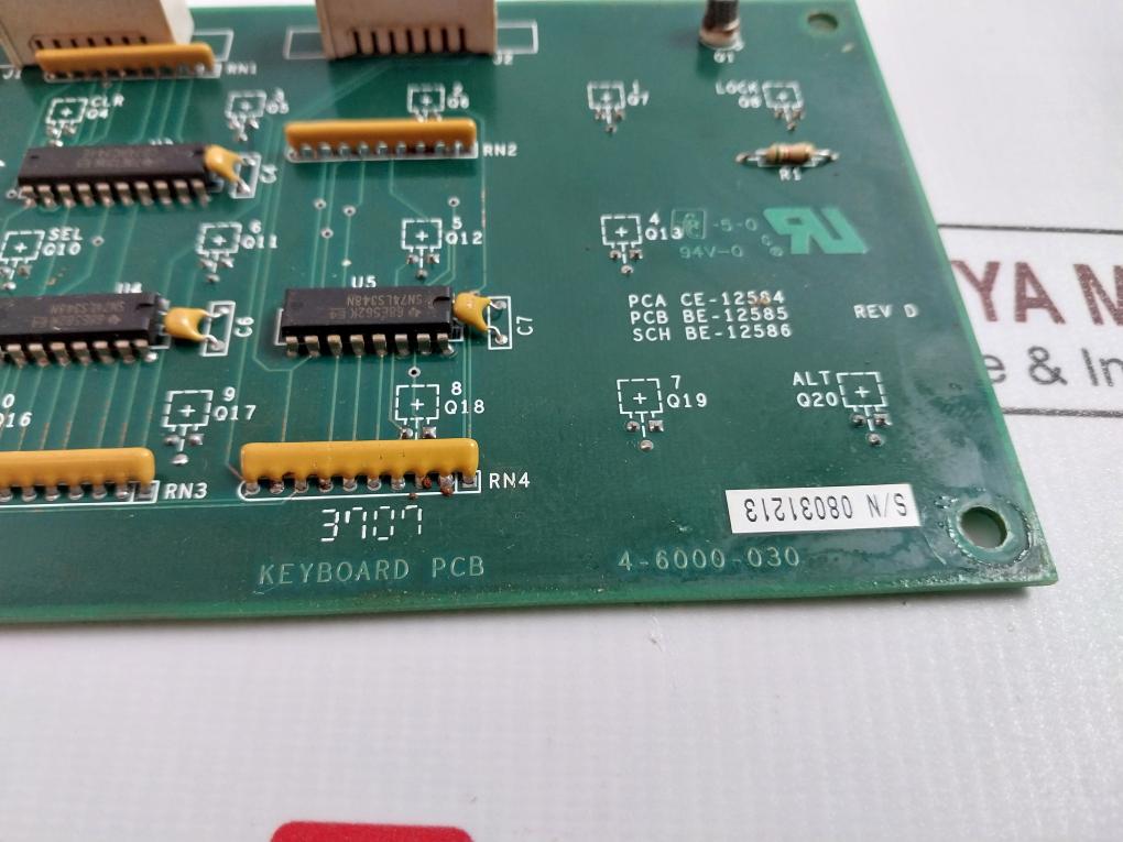 Daniel 4-6000-030 Printed Circuit Board For Keyboard Rev: D