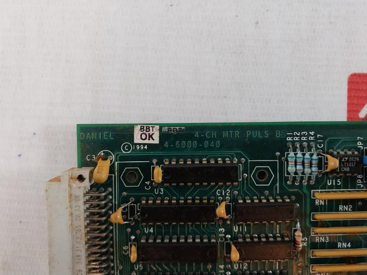 Daniel 4-6000-040 4-Channel Meter Pulse Board SCH BE-15518 94V-0 3-6000-042