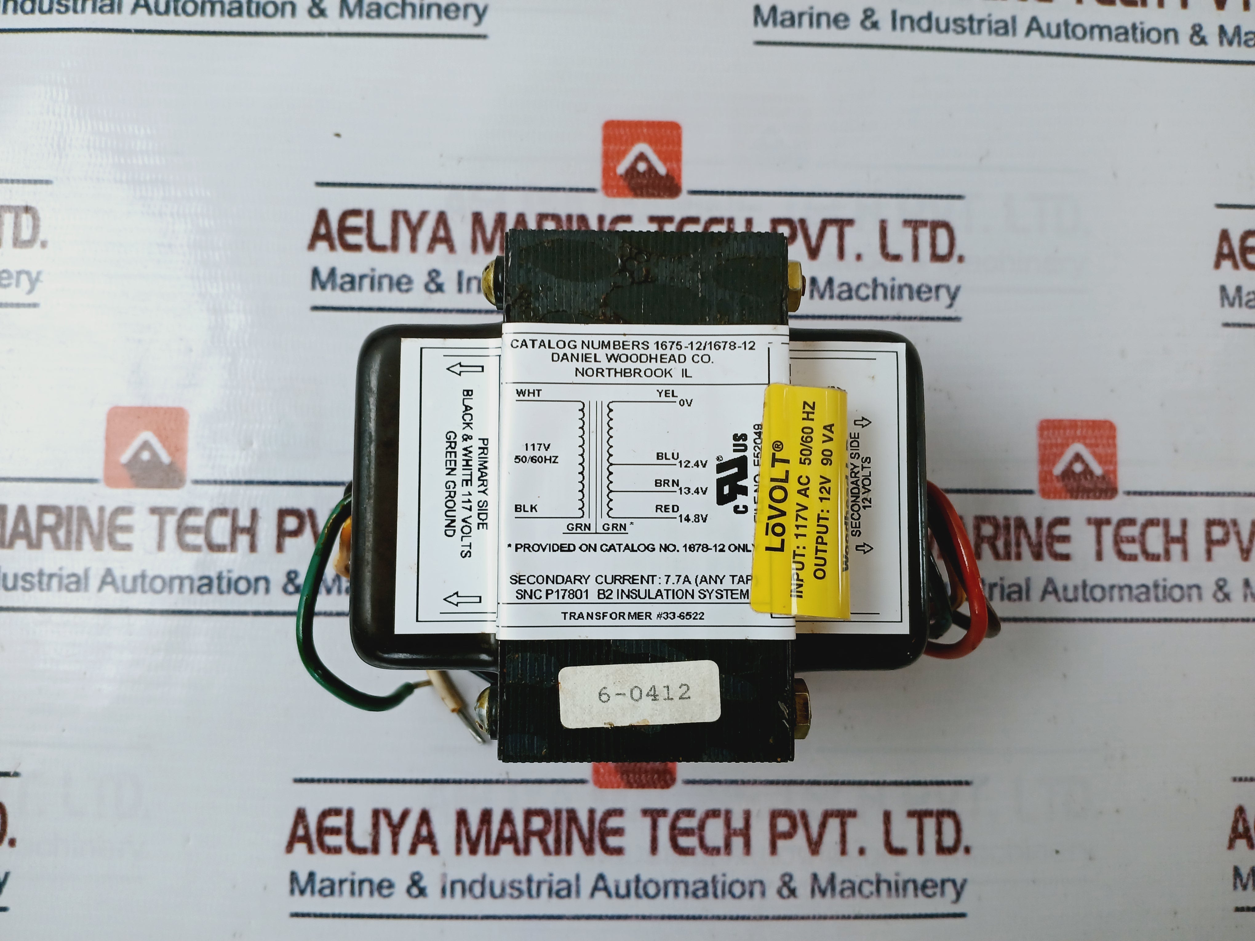 Daniel Woodhead 1675-12 Transformer Output 12V 90Va