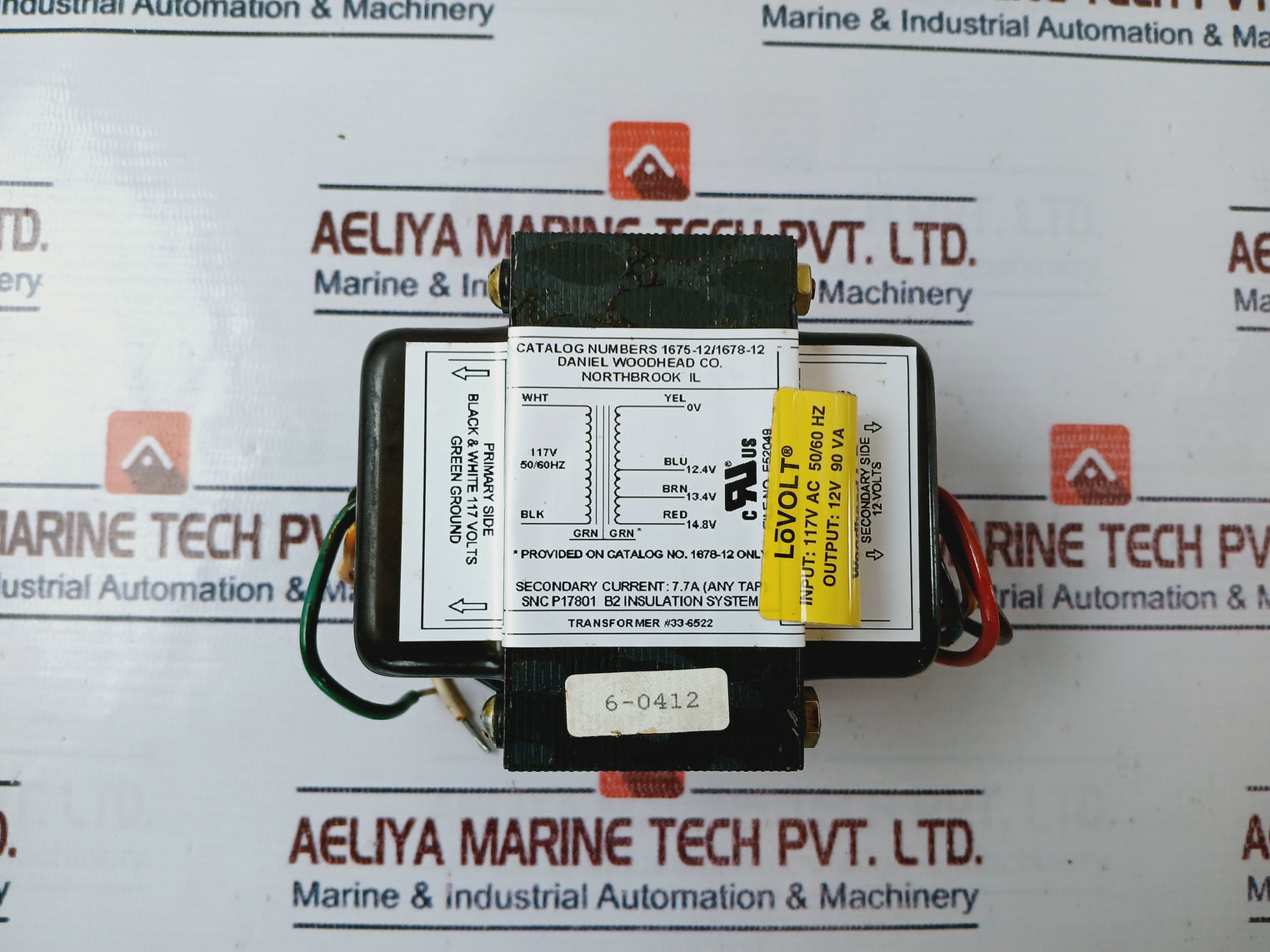 Daniel Woodhead 1675-12 Transformer Output 12V 90Va