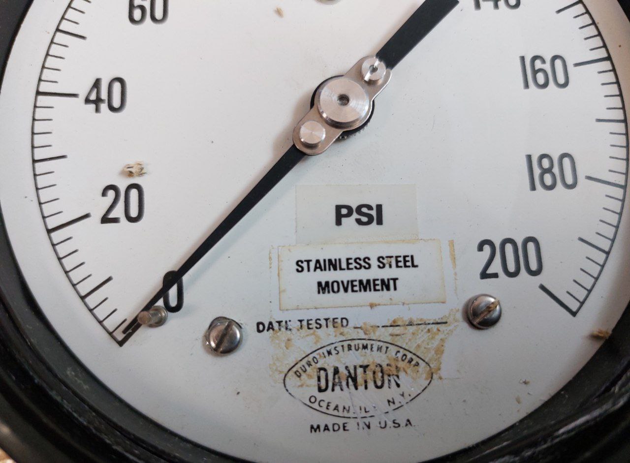 Danton Duro Instrument 0-200 Psi Pressure Gauge