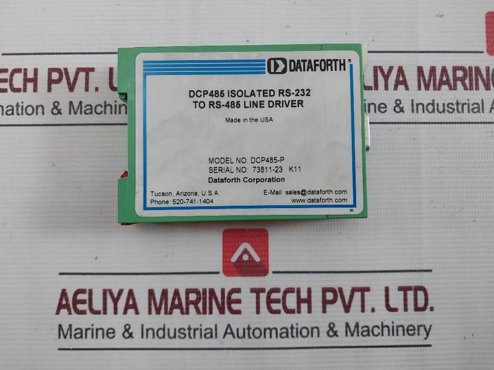 Dataforth Dcp485-p Fully Isolated Din Rail Rs-232 To Rs-485 Converter/Line Drive